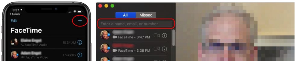 FaceTime instructions on video calls