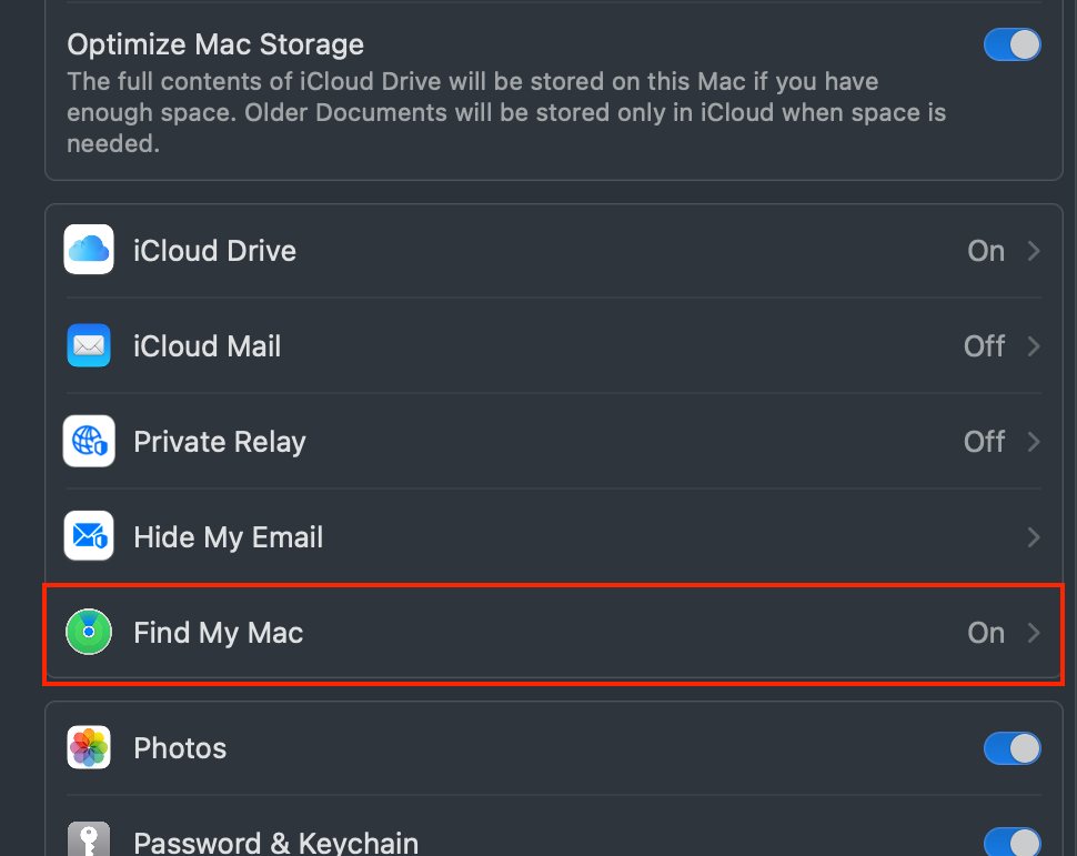 Disable Find My on Device Step 5